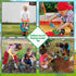 Set Wheelbarrow, Age3+ unanscre Gardening Tool for Kids, with Toddler Watering Can, Spray Bottle, Double Rake, Shovel