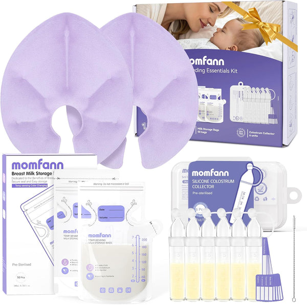 Breastfeeding Care Kit for Nursing Moms, 60-Piece Complete Gift Set with Milk