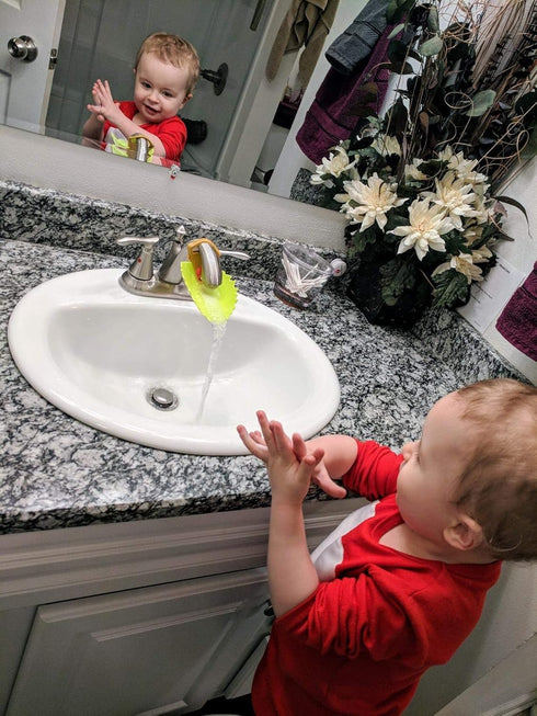 Honbay 2PCS Safe Leaf Faucet Extender Sink Handle Extender for Fun Hand-Washing Solution for Children
