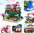 Cherry Blossom Tree Building Set, Japanese Sakura Tree House Building Blocks Kit, Bonsai Tree Set for Adults