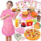 Restaurant Playsets for Kids - Waitress Role Play Costume Set for Girls,