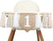BOOMPA White 1st Birthday High Chair Banner - Wood Bead Tassel Garland