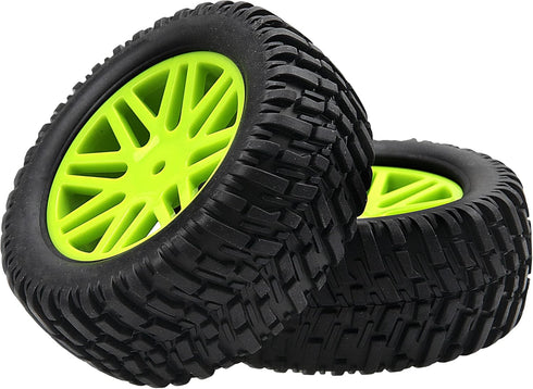 ShareGoo OD 96mm/3.77 RC Rubber Tire with Plastic Rim, 12mm Hex, Compatible with HSP 94170 94155 1/10 RC Trucks