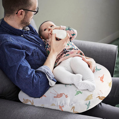 Little Grape Land Nursing Pillow for Breastfeeding, Ergonomic Feeding Pillow with Removable Cover, Baby Feeding Pillow
