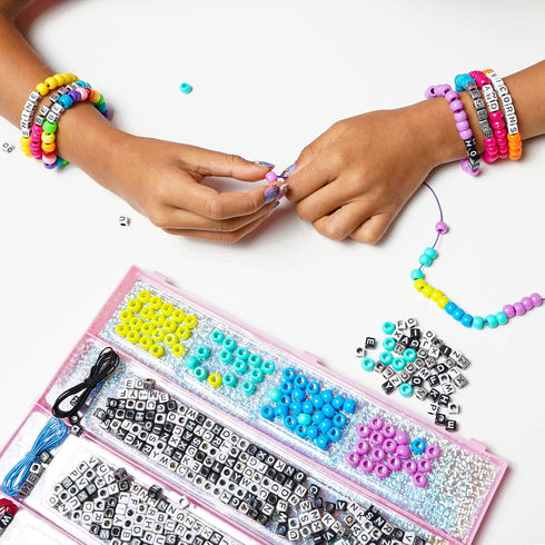 Fashion Angels Tell Your Story DIY Bead Set, Over 800 Charms & Alphabet Beads for Kids Bracelet Making Kit