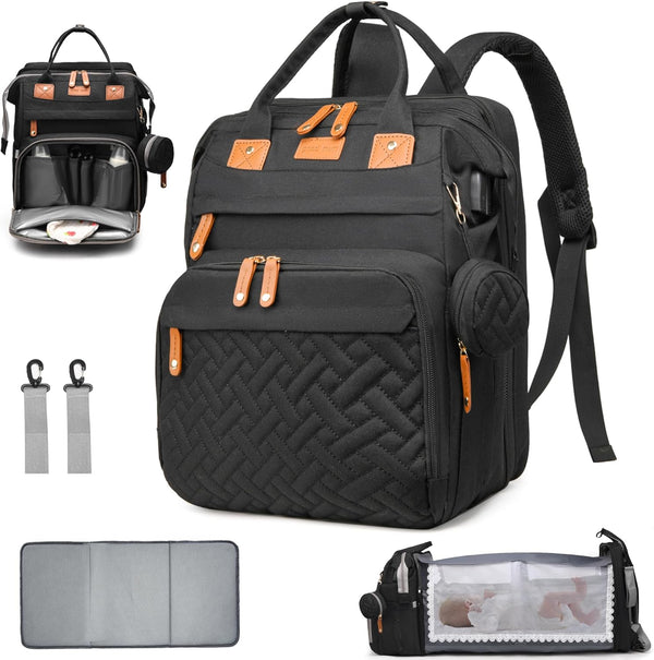 CESAILT Diaper Bag with Changing Station, Multifunction Travel Baby Bag, Waterproof Baby Tote,