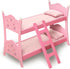 Toy Blossoms and Butterflies Doll Bunk Bed by Badger Basket - Pink with Ladder and Bedding for 20 inch Dolls
