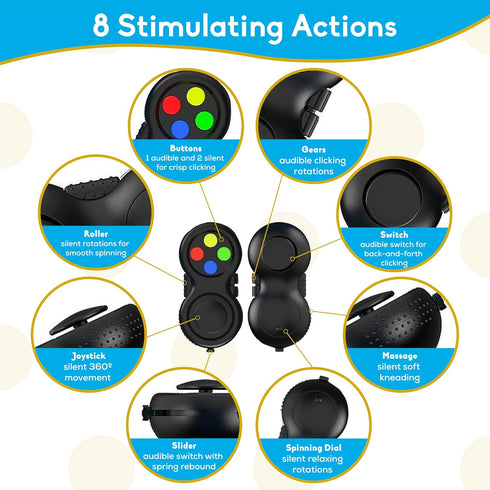 PILPOC Fidget Pad, Fidget Controller Toy for Highly Increased Focus, Reduced Stress & Anxiety, Enhances Productivity