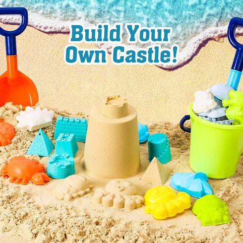 29 Summer TOY Life Pcs Dinosaur Beach Toys Sand Toys Toddlers with Castle Bucket Shovels & Sand Castle Building Kit