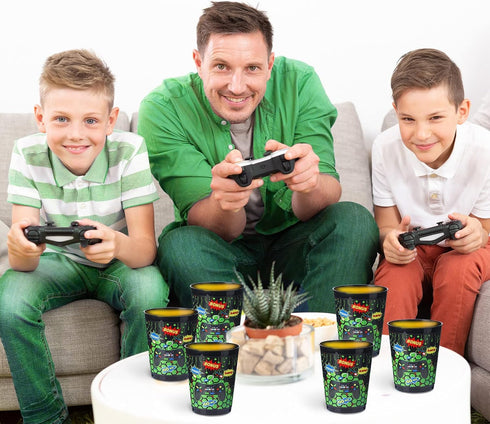 24 Pieces 16 oz Video Game Theme Cups for Kids Gamer Birthday Party Supplies (Green)