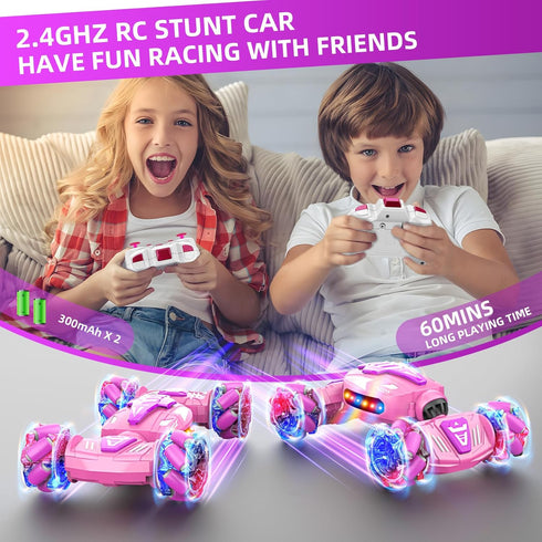 360 4WD 2.4Ghz 6-7 8-12 Nicella Gesture Sensing RC Stunt Car, Remote Control Car Rotating RC Cars Transform Hand