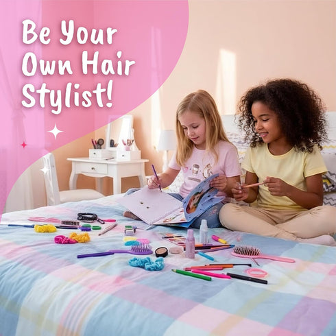 5 BSCOOL - Drawing, Coloring & Activity Book. Create Hairstyles with Stickers and Guides. Fashion Design Sketchbook