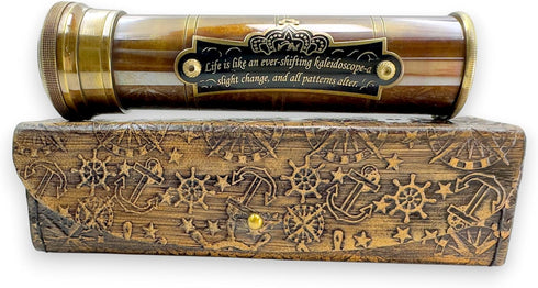MAH Handcrafted Brass Kaleidoscope Vintage Nautical Collectible Gift for Adults & Collectors