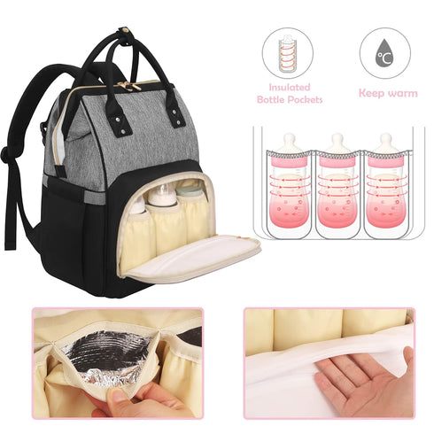 Backpack Femuar Diaper Bag Multifunction Maternity Nappy Baby Bag for Girls & Boys Large Capacity Travel Diaper Bags