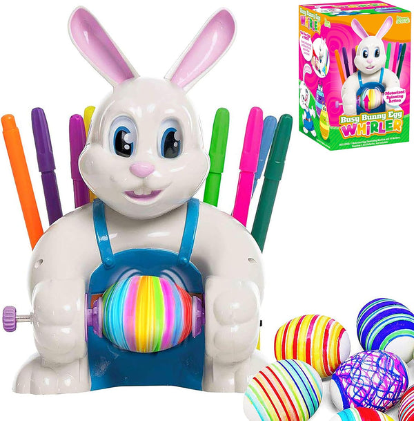 JOYIN Motorized Easter Egg Decorator Kit, Easter Busy Bunny Egg Spinner Whirler