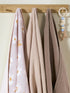 4-Layer 40"X40", TILLYOU Muslin Swaddle Blanket Soft Baby Blanket for Girls Boys, Cotton Swaddle for Newborns Grey