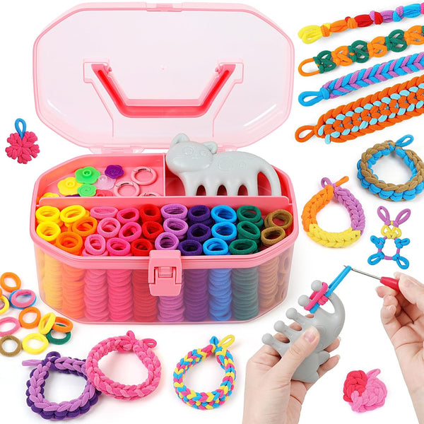 FUNiOi Kids Art and Craft Kit, Rubber Band Bracelet Make Toy, Cat