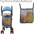 2 Pack Portable Universal Baby Stroller Hanging Bag, Accessory Mesh Organizer Net Bag for Food and Toys