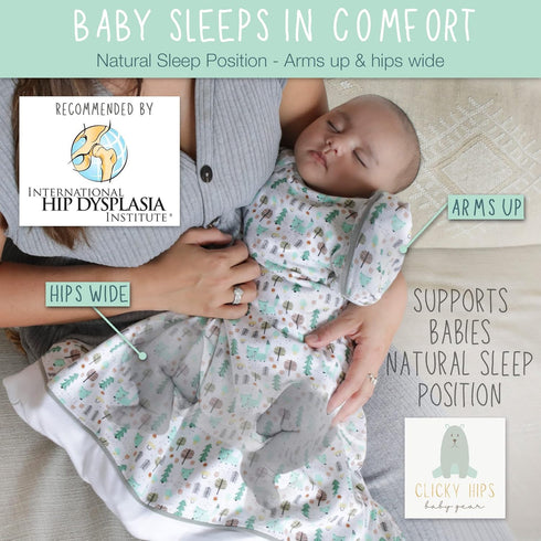 0-6 Swaddle Sack Arms Up, Allows Babies Hips to Move Freely, fits Newborn Babies Months, Arms in/Out Transition Swaddle