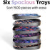 Set 6 1500 Puzzlup Puzzle Sorting Trays - of - Up to Pieces - Unique Stackable Jigsaw Trays with Box Display Design