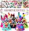 Glittery Garden Party Hats for Kids - Fun Birthday Activity Kit with Stickers, Animal Theme Party Favor