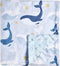 Brenaly Super Soft Minky Blanket - Blue Whale Blanket with Dotted Backing for