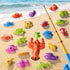 Xelabrion 3-5 4-8, 3 4 5 6 7 8 Magnetic Fishing Game Toys for Kids Toddlers Water Table Bathtub Toys with Pole Rod Net