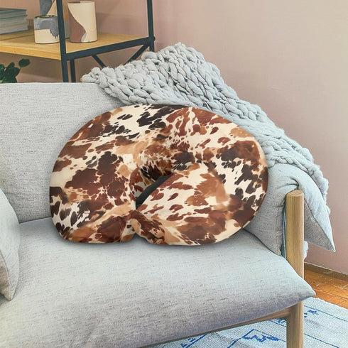 ZWPINITUP Brown Hide Cow Baby Fashion Nursing Pillow Cover Baby Breastfeeding Slipcover Newborn Safety and Comfy Cover