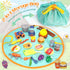 Kids Camping Toys Set, Pretend Play Campfire and Cutting Food for Indoor Outdoor Camping