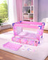 Playset 18 Inch BABESIDE Baby Doll Crib with Bedding & Accessories, Portable Baby Doll Crib for Dolls, Pretend Play