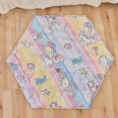 Hexagon Baby Play Mat for Floor,45"52" Thicken Ultra Soft Playmat fits Regalo