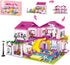 CSNRHG Pink Summer Pool Villa Building Block Set Friends Construction Educational Toy 1018