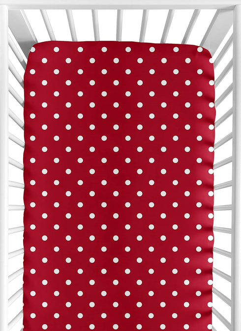 Polka Dot Ladybug Fitted Crib Sheet for Baby and Toddler Bedding Sets