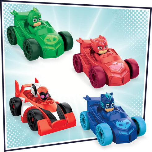 PJ Masks Animal Power Smash and Zoom Racetrack Toy, Zoomzania Raceway Vehicle Playset with 4 Cars for Kids Ages 3+