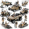 HOSPONY 56-in-1 Army Men Toys for Boys 4-7 6-8 8-12, Military Truck/Helicopter/Kayak Boat/Motorcycle/Army