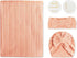 Set Golener Muslin Swaddle Blankets - Sleepea Swaddle with Bow Headbands, Hats and Newborn Name Announcement Card