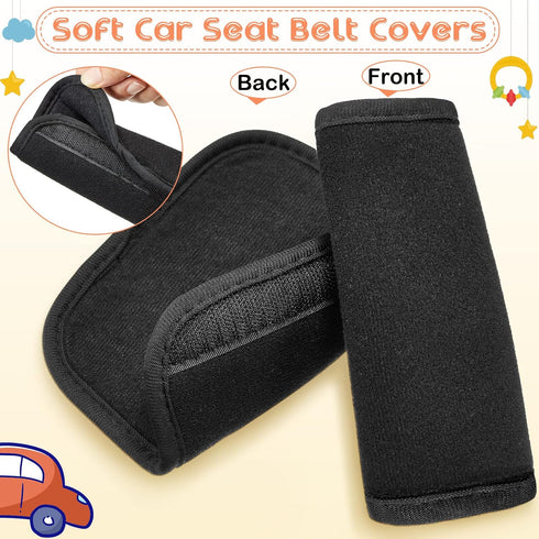 6 2.4 5.7 Inches(Black) Riakrum Pieces Car Seat Strap Pads Covers for Baby Kids, Carseat Strap Covers Shoulder Pads