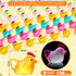 128PCS Luminous Mini Resin Chickens, Tiny Chickens Miniature Figurines Glow in The Dark for Home Decor