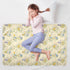 siphylline 52" 34" Yellow Purple Fresh Flowers Extra Large Resuable Training Pee Pads for Kids Soft Absorbent Mattress