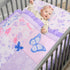 Set 3 Set Set Cloele Crib Bedding for Girls, Pieces Floral Butterfly Baby Bedding -Includes Comforter Fitted Sheet Crib