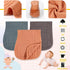 Sublaga 3Pcs 47x47 3Pcs 20x10 Baby Muslin Swaddle Blankets for Boys Girls + Muslin Baby Burp Cloths, Baby Swaddle
