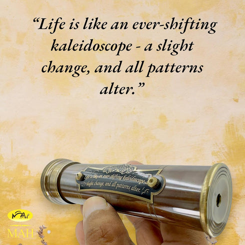 MAH Handcrafted Brass Kaleidoscope Vintage Nautical Collectible Gift for Adults & Collectors Sentimental Keepsake