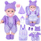 ZNTWEI 12 Inch Backpack Baby Doll Playset with Washable Dolls and Accessories Includes