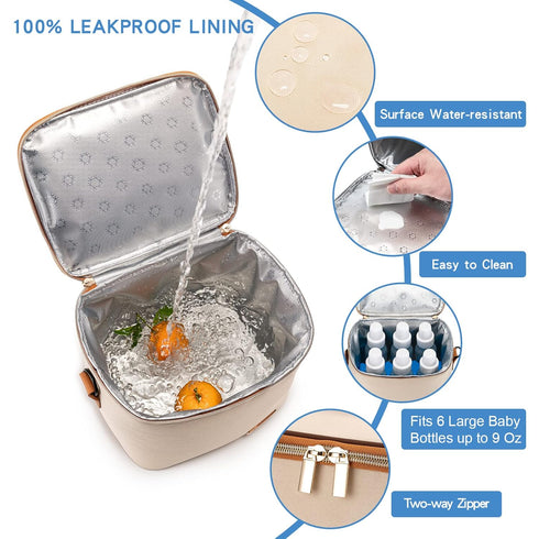 Waterproof Breastmilk Cooler Bag - Essential Pump Parts Storage