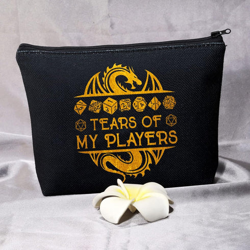 BDPWSS Tears Of My Players Funny RPG Gamer Cosmetic Bag d20 Dice Gift
