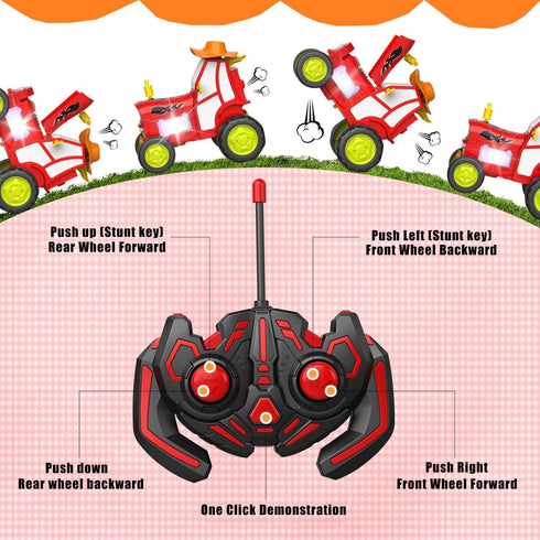 GoolRC Crazy Jumping Car Toys for Kids, RC Stunt Car with Music Lights, Rechargeable Remote Control Car