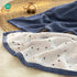 47"x47"(Blue) lulumoon Muslin Baby Blanket for Boys: Soft Cotton Toddler Blanket for Daycare - Reversible Lightweight