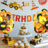 12 Inch Construction Balloons, Black Yellow Orange Confetti Truck Construction Party Latex Balloons for Boy Excavator