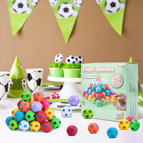 36 Pack JOYIN Soccer Fidget Spinners for Kids, Goodie Bag Stuffers for Birthday Party, Soccer Party Favors, Fidget Toys
