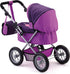 Bayer Designs Doll Pram for Dolls up to 18" - Easily Foldable Stroller, Adjustable Handle, Bag Included